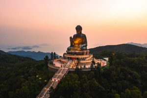 Tian Tan Buddha, also known as the Big Buddha. Hong Kong, China.